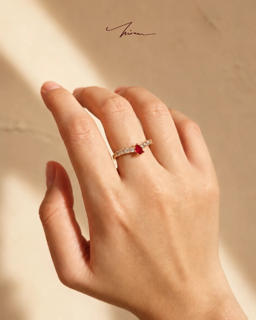 V Ring Ruby